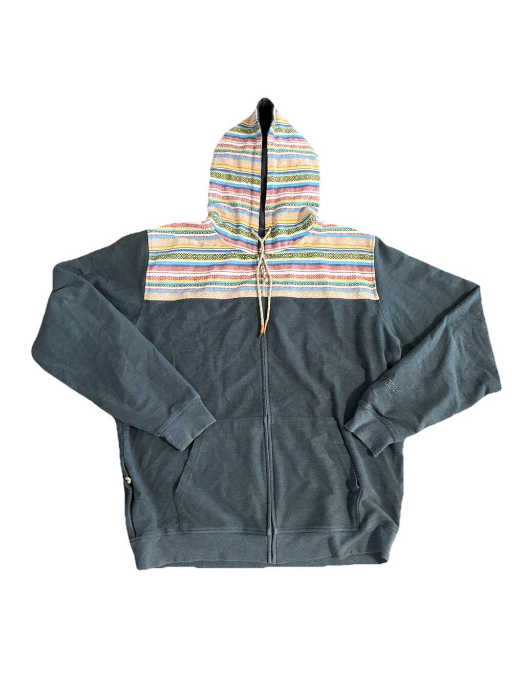 Howler Bros Men's Full Zip Jacket Hoodie Aztec Southwest Size XL Gray